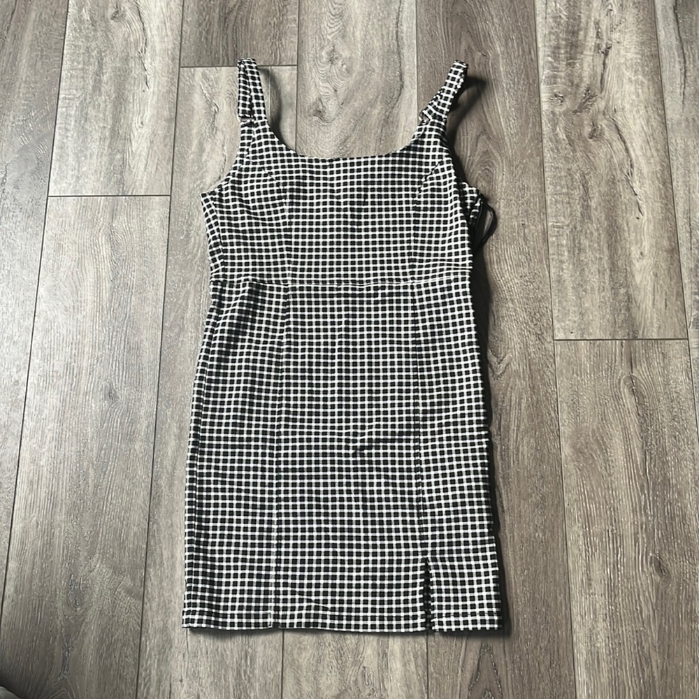 Trendy Y2K Checkerboard Mini Dress
